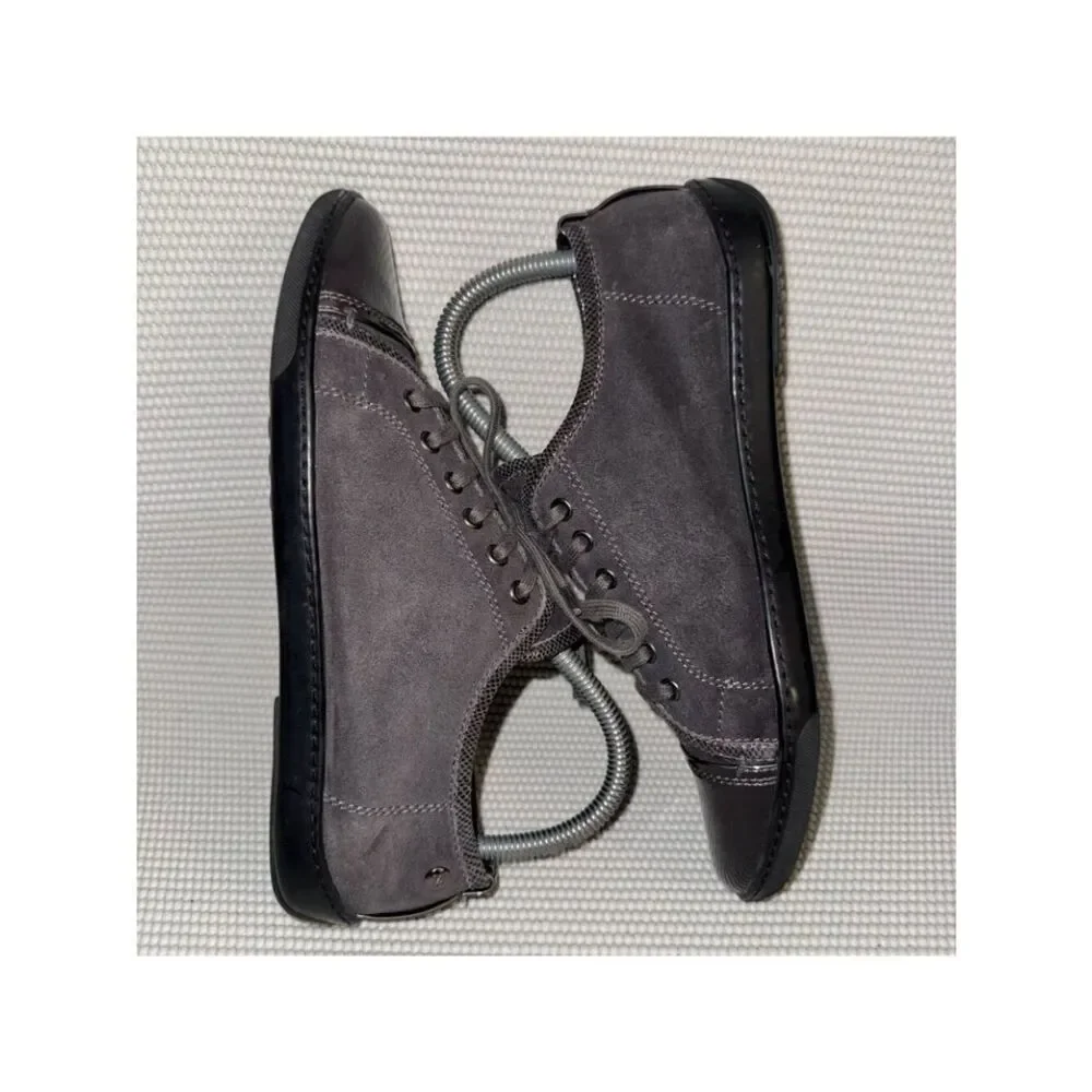 AGL Resort Brown Gray Suede Cap Toe Lace Up Leather Low-Top Sneakers Size 37 (7)